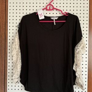 Black and lace shirt
